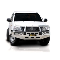 ECB Black Ripple BullBar With Bumper Lights to suit Toyota HiLux 4WD 09/11 - 06/15