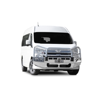 ECB Black Ripple BullBar with Bumper Lights to suit Toyota HiAce 05/19 - Onwards