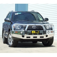 ECB Silver Hammertone BullBar with Bumper Lights to suit Toyota Kluger 08/07 - 08/10