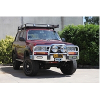 ECB Polished BullBar Winch Compatible to suit Toyota LandCruiser 80 Series 05/90 - 03/98