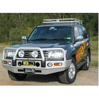 ECB Black Ripple Winch BullBar with Bumper Lights to suit Toyota LandCruiser 100 Series Live Coil 04/98 - 10/07