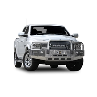 ECB Silver Hammertone BullBar with Bumper Lights to suit Dodge Ram 1500 DS Laramie 07/18 - Onwards