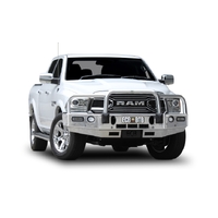 ECB Silver Hammertone Winch BullBar with Bumper Lights to suit Dodge Ram 1500 DS Laramie 07/18 - Onwards