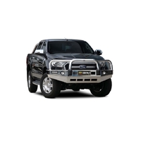 ECB Black Ripple BullBar with Bumper Lights to suit Ford Ranger PX MKII 2WD Highrise 07/15 - 08/18