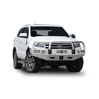 ECB Black Ripple BullBar with Bumper Lights to suit Ford Everest UA II MY19 Titanium 09/18 - 05/22