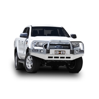 ECB Black Ripple BullBar with Bumper Lights to suit Ford Ranger PX MKIII XLS 09/18 - 04/19