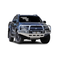 ECB Textura Black BullBar with Bumper Lights to suit Holden Colorado Z71 4X4 Dual Cab 06/19 - 12/20