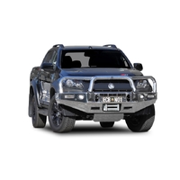 ECB Black Ripple Winch BullBar with Bumper Lights to suit Holden Colorado Z71 4X4 Dual Cab 06/19 - 12/20