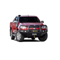 ECB Black Ripple Winch BullBar with Bumper Lights to suit Holden Colorado DX to LTZ 06/12 - 06/16