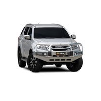 ECB Textura Black BullBar with Bumper Lights to suit Isuzu MU-X 11/13 - 01/17