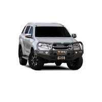 ECB Textura Black Winch BullBar with Bumper Lights to suit Isuzu MU-X 11/13 - 01/17