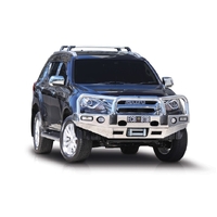 ECB Black Ripple Winch BullBar with Bumper Lights to suit Isuzu MU-X 03/17 - 05/21