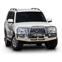 ECB Black Ripple BullBar with Bumper Lights to suit Mitsubishi Pajero NX 07/14 - 12/21