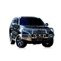 ECB Black Ripple Winch BullBar with Bumper Lights to suit Mitsubishi Pajero Sport Exceed 05/16 - 11/19