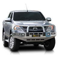 ECB Black Ripple BullBar with Bumper Lights to suit Mazda BT-50 2WD Highrise 10/11 - 03/18