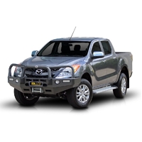 ECB Black Ripple Winch BullBar with Bumper Lights to suit Mazda BT-50 2WD Highrise 10/11 - 03/18