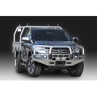 ECB Black Ripple Winch BullBar with Bumper Lights to suit Mazda BT-50 4WD 05/18 - 06/20