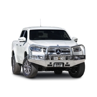 ECB Black Ripple Winch BullBar with Bumper Lights to suit Mercedes-Benz X-Class 4CYL 04/18 - Onwards