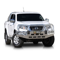 ECB Textura Black BullBar with Bumper Lights to suit Nissan Navara NP300 04/15 - 11/20