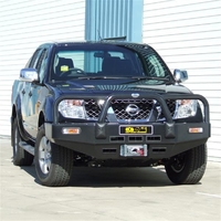 ECB Black Ripple Winch BullBar to suit Nissan Navara D40 RX 12/05 - 03/15