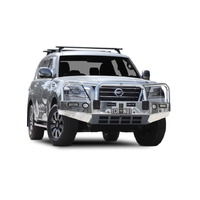 ECB Black Ripple BullBar with Bumper Lights to suit Nissan Patrol Y62 TI 08/19 - Onwards