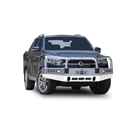 ECB Black Ripple BullBar with Bumper Lights to suit Ssangyong Musso Q200 Ultimate 10/18 - 04/21