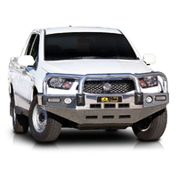 ECB Silver Hammertone BullBar with Bumper Lights to suit Ssangyong Actyon Sports 03/12 - Onwards