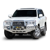 ECB Black Ripple BullBar with Bumper Lights to suit Toyota LandCruiser 200 Series VX 03/12 - 10/15