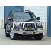 ECB Black Ripple Winch BullBar with Bumper Lights to suit Toyota Prado 150 Series Altitude 11/09 - 10/13