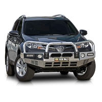 ECB Silver Hammertone BullBar with Bumper Lights to suit Toyota Rav4 12/12 - 09/15