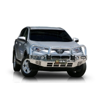 ECB Black Ripple BullBar with Bumper Lights to suit Toyota Rav4 10/15 - 12/18