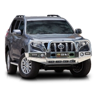 ECB Black Ripple BullBar with Bumper Lights to suit Toyota Prado 150 Series 2 GX 11/13 - 10/17