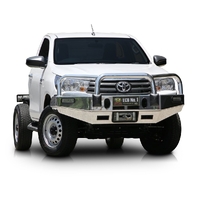 ECB Black Ripple Winch BullBar to suit Toyota HiLux Workmate 4WD Wide Cab 07/15 - 05/18