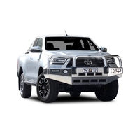 ECB Black Ripple BullBar with Bumper Lights to suit Toyota HiLux Workmate Wide Cab 08/21 - Onwards