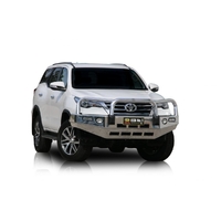 ECB Black Ripple BullBar with Bumper Lights to suit Toyota Fortuner 12/15 - 05/19