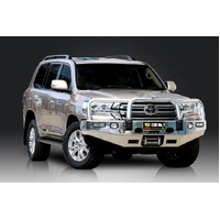 ECB Black Ripple Winch BullBar with Bumper Lights to suit Toyota LandCruiser 200 Series GXL 01/16 - 06/21