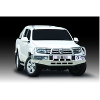 ECB Black Ripple BullBar with Bumper Lights to suit Volkswagen Amarok 09/16 - 11/22