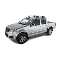 Rhino-Rack Heavy Duty 2500 Black 2 Bar Roof Rack for GREAT WALL V200 Dual Cab 4DR Ute (01/2011-12/2014) - JA0187