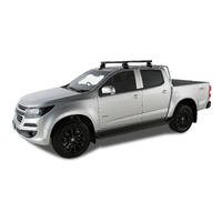 Rhino-Rack Heavy Duty 2500 Black 2 Bar Roof Rack for HOLDEN Colorado Crew Cab 4DR Ute (01/2012-12/2020) - JA0199