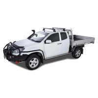 Rhino-Rack Heavy Duty 2500 Black 2 Bar Roof Rack for ISUZU D-Max Gen2 TF Space Cab 2DR Ute (01/2012-12/2020) - JA0199