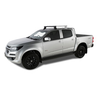 Rhino-Rack Heavy Duty 2500 Black 1 Bar Roof Rack (Front) for HOLDEN Colorado Crew Cab 4DR Ute (01/2012-12/2020) - JA0214