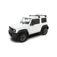 Rhino-Rack Heavy Duty RL110 Black 2 Bar Roof Rack for SUZUKI Jimny JB74/Gen 4 2DR SUV (01/2019-Current) - JA0631