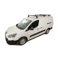 Rhino-Rack Heavy Duty RLTF Black 3 Bar Roof Rack for CITROEN Berlingo II 4DR Van (01/2009-12/2018) - JA0694