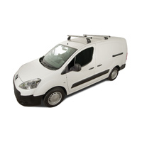 Rhino-Rack Heavy Duty RLTF Silver 2 Bar Roof Rack for CITROEN Berlingo II 4DR Van (01/2009-12/2018) - JA0745