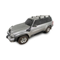 Rhino-Rack Heavy Duty RL110 Silver 3 Bar Roof Rack for NISSAN Patrol GU Y61 LWB 4DR 4WD (12/1997-04/2017) - JA0763