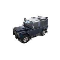 Rhino-Rack Heavy Duty RL210 Black 2 Bar Roof Rack for LAND ROVER Defender 90 2DR 4WD (02/2010-12/2020) - JA0804