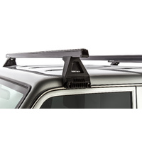 Rhino-Rack Heavy Duty RL150 Black 3 Bar Roof Rack for TOYOTA Land Cruiser 76 Series 4DR 4WD (03/2007-Current) - JA0834