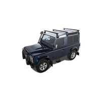 Rhino-Rack Heavy Duty RL210 Black 3 Bar Roof Rack for LAND ROVER Defender 90 2DR 4WD (02/2010-12/2020) - JA0836