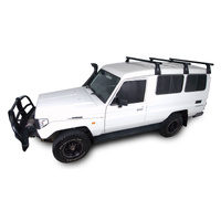 Rhino-Rack Heavy Duty RL210 Black 3 Bar Roof Rack for FORD Econovan Maxi MWB/LWB (Mid Roof) 2DR Van (05/1984-07/2006) - JA0837