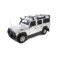 Rhino-Rack Heavy Duty RL210 Black 4 Bar Roof Rack for LAND ROVER Defender 110 (incl. Hard Top) 4DR 4WD (03/1993-12/2020) - JA0850